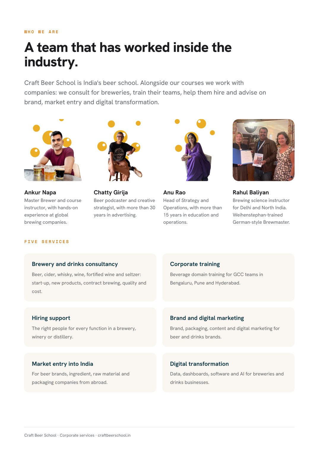 Corporate brochure, page 2