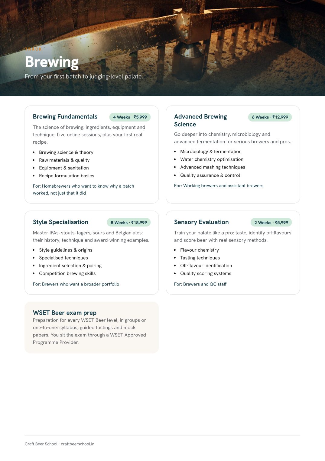 Course prospectus, page 3