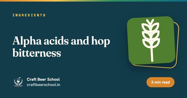 Alpha acids and hop bitterness