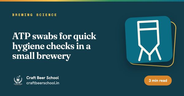 ATP swabs for quick hygiene checks in a small brewery