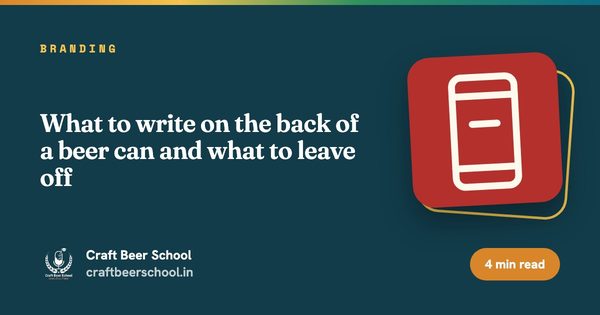 What to write on the back of a beer can and what to leave off