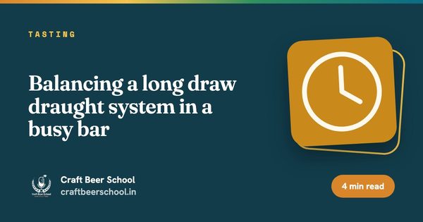 Balancing a long draw draught system in a busy bar