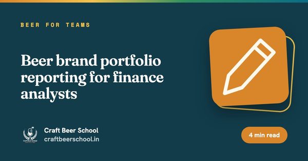 Beer brand portfolio reporting for finance analysts