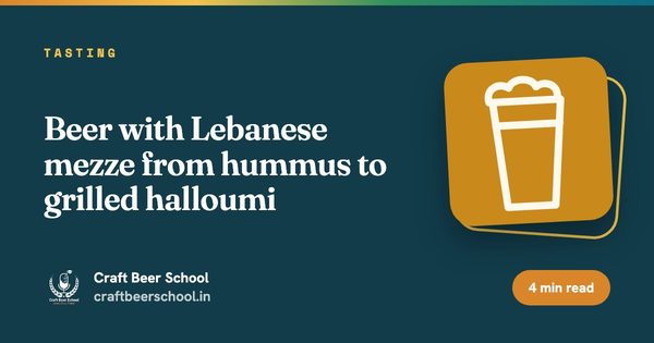 Beer with Lebanese mezze from hummus to grilled halloumi