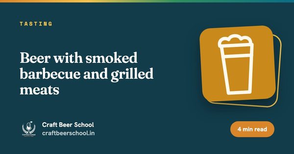 Beer with smoked barbecue and grilled meats