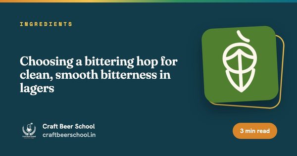 Choosing a bittering hop for clean, smooth bitterness in lagers