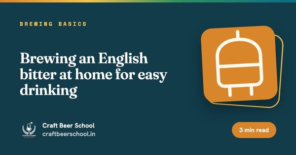 Brewing an English bitter at home for easy drinking