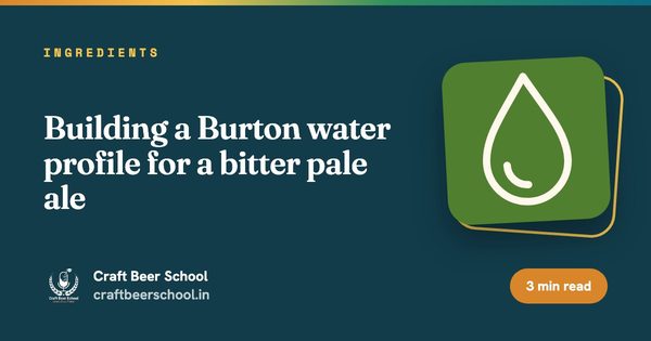Building a Burton water profile for a bitter pale ale