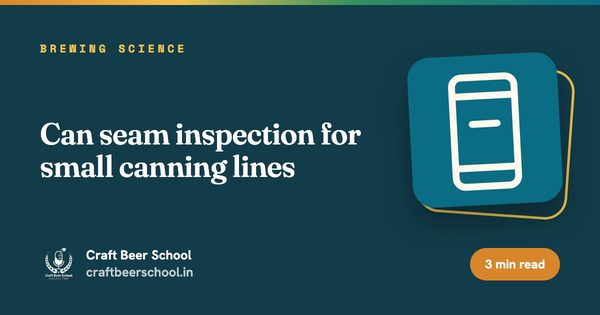 Can seam inspection for small canning lines