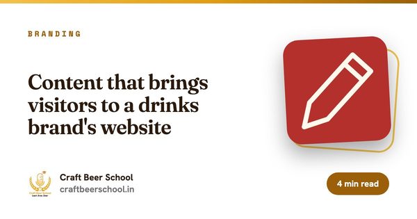 Content that brings visitors to a drinks brand's website