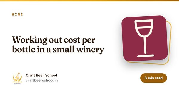 Working out cost per bottle in a small winery