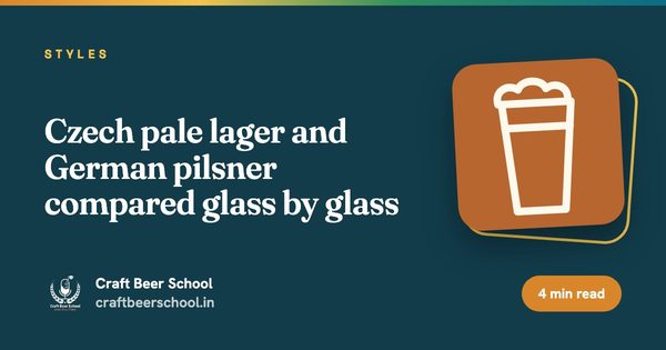 Czech pale lager and German pilsner compared glass by glass