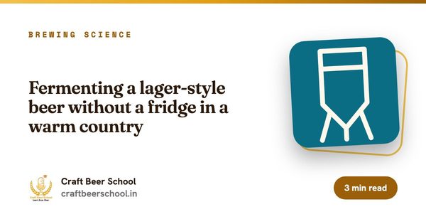 Fermenting a lager-style beer without a fridge in a warm country