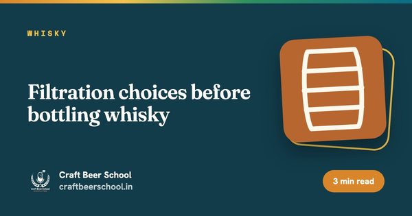 Filtration choices before bottling whisky