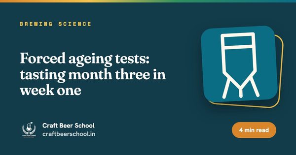 Forced ageing tests: tasting month three in week one