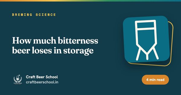 How much bitterness beer loses in storage