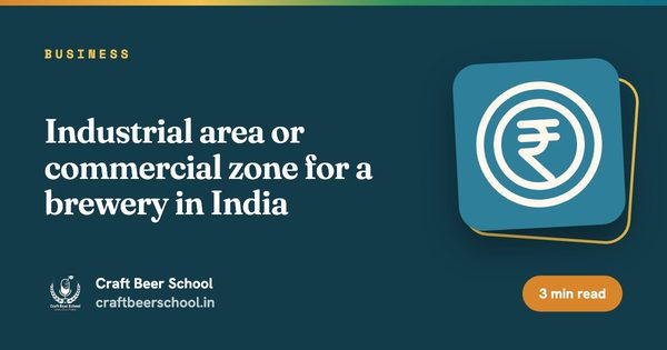 Industrial area or commercial zone for a brewery in India