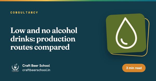 Low and no alcohol drinks: production routes compared