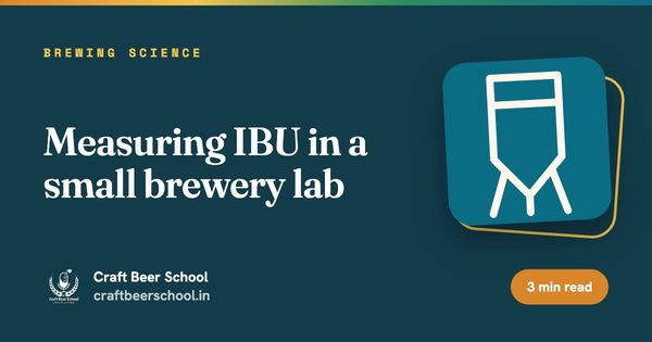 Measuring IBU in a small brewery lab