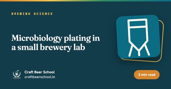 Microbiology plating in a small brewery lab