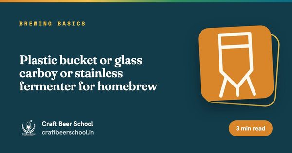 Plastic bucket or glass carboy or stainless fermenter for homebrew