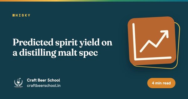 Predicted spirit yield on a distilling malt spec