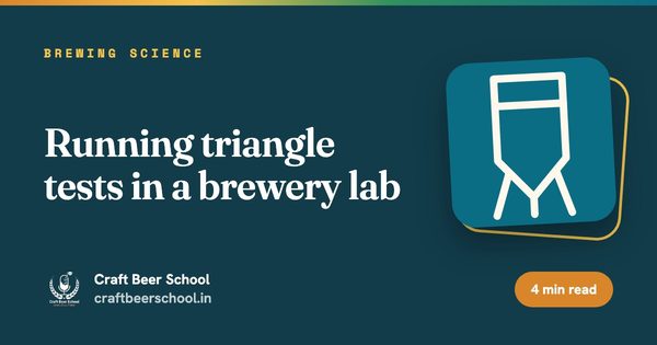 Running triangle tests in a brewery lab