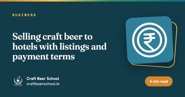 Selling craft beer to hotels with listings and payment terms