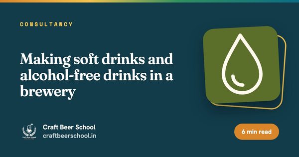 Making soft drinks and alcohol-free drinks in a brewery