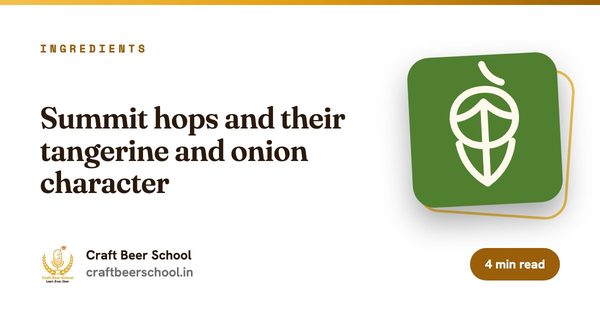 Summit hops and their tangerine and onion character