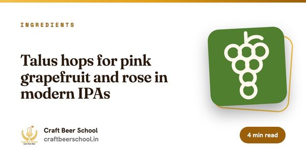 Talus hops for pink grapefruit and rose in modern IPAs
