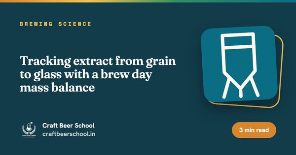 Tracking extract from grain to glass with a brew day mass balance