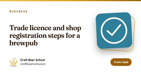 Trade licence and shop registration steps for a brewpub