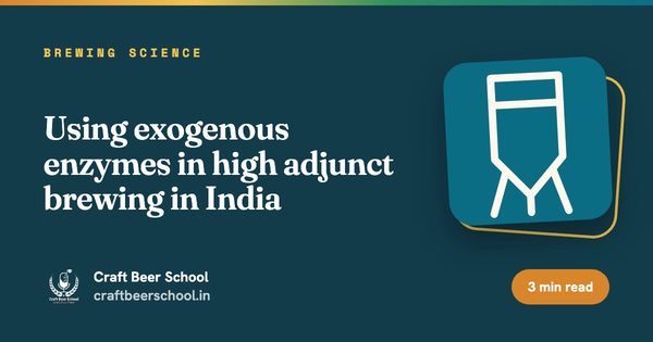 Using exogenous enzymes in high adjunct brewing in India