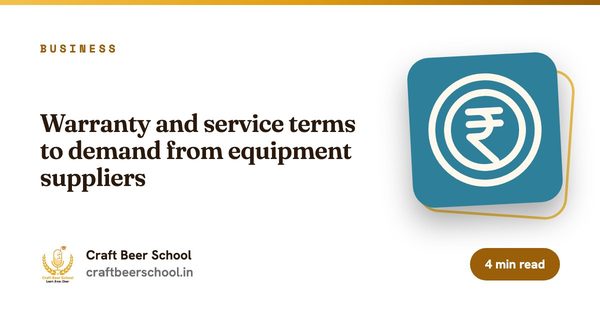 Warranty and service terms to demand from equipment suppliers