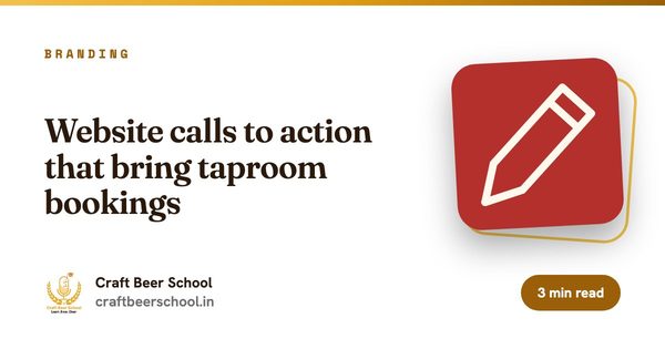Website calls to action that bring taproom bookings
