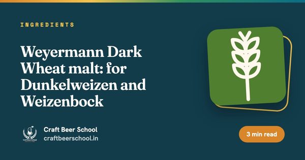Weyermann Dark Wheat malt: for Dunkelweizen and Weizenbock