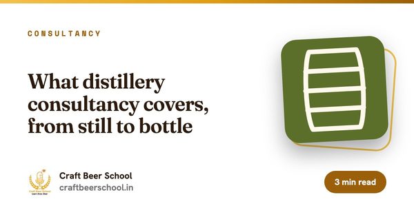 What distillery consultancy covers, from still to bottle