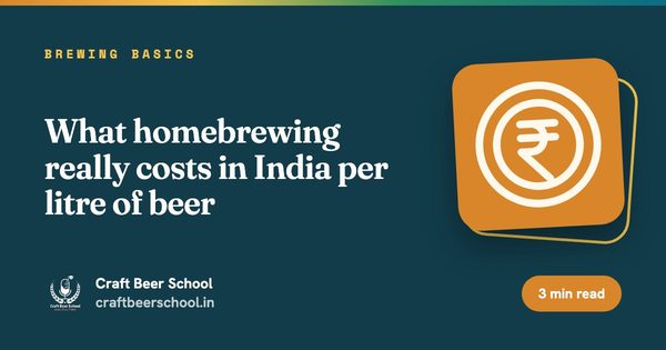 What homebrewing really costs in India per litre of beer
