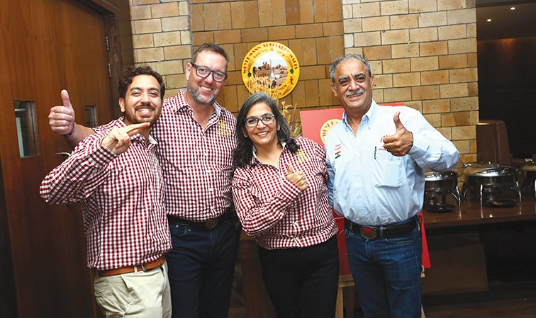 Sanjiv Nagpal, right, with the Weyermann team at the Brews and Spirits Expo 2023 in Bengaluru