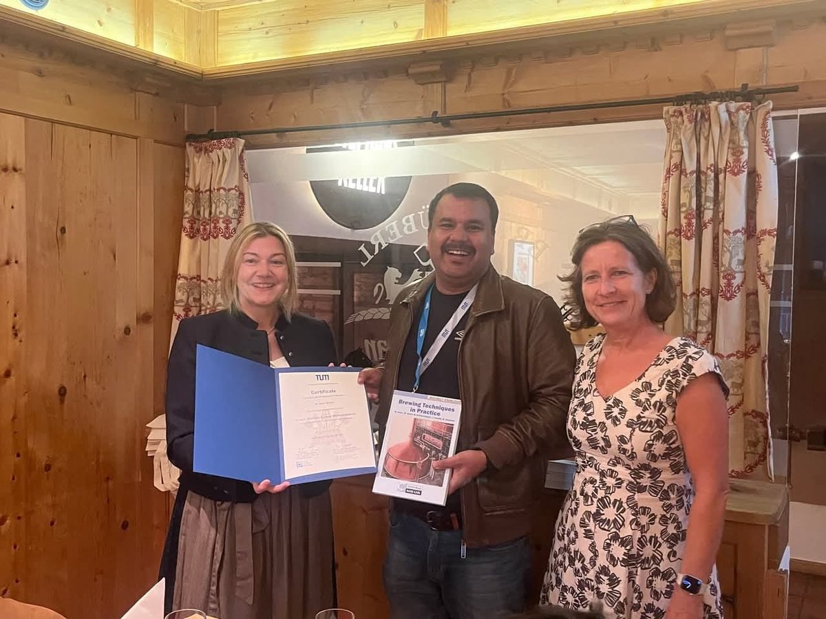 Rahul Baliyan: Receiving his brewing certificate at TUM